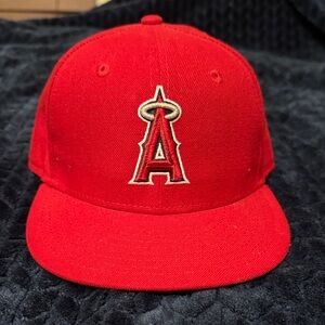 Los Angeles Angels Red Fitted Baseball Cap